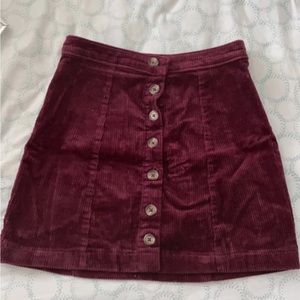 Burgundy skirt
